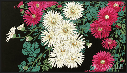 Ohara Koson, Running Water and Chrysanthemums - full painting reproduction, digital download for Samsung Frame TV.