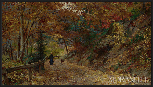 Olga Wisinger Florian, Fallendes Laub – full painting reproduction, digital download for Samsung Frame TV.