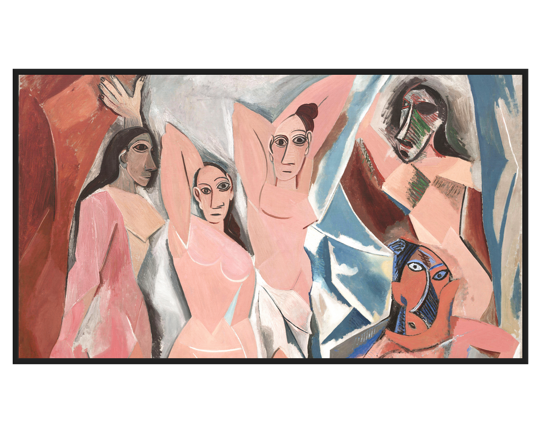 Pablo Picasso, Les Demoiselles d Avignon – full painting reproduction, digital download for Samsung Frame TV.