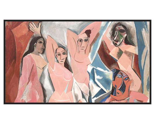 Pablo Picasso, Les Demoiselles d Avignon – full painting reproduction, digital download for Samsung Frame TV.