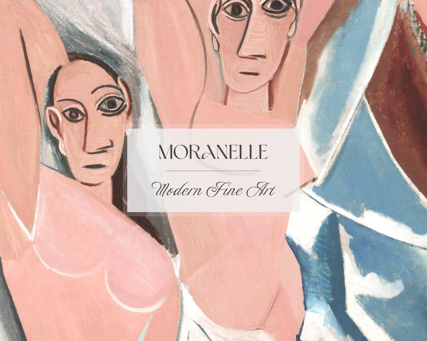 Pablo Picasso, Les Demoiselles d Avignon – close-up view highlighting texture, brushwork, and fine details of the painting.