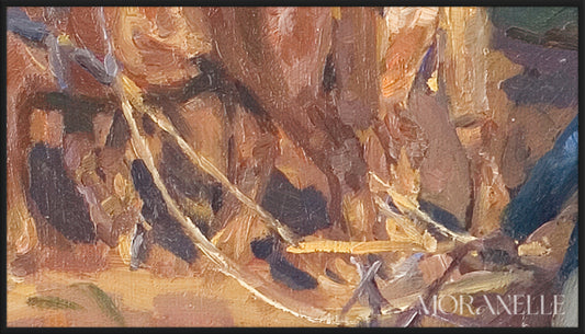 Peter Hansen, The Plowman Turns – painting details, digital download for Samsung Frame TV.