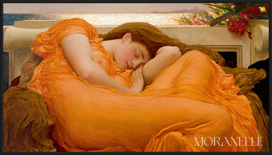 Sir Frederic Leighton, Flaming June – full painting reproduction, digital download for Samsung Frame TV.