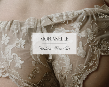 Close-up of embroidered fabric and texture.