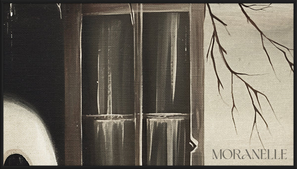 Haunted Ghost Painting - Close-up detail of the artwork with visible surface texture, small features, and clean contours.