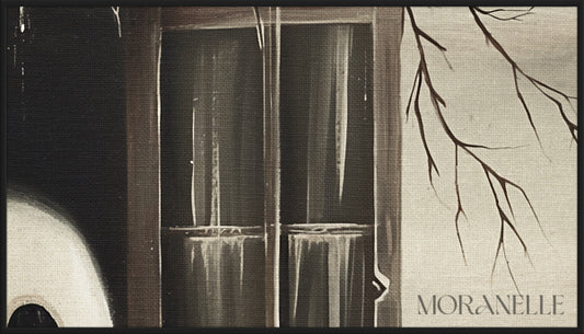 Haunted Ghost Painting - Close-up detail of the artwork with visible surface texture, small features, and clean contours.