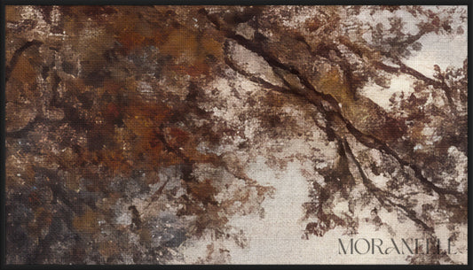 Rustic autumn forest scene - Close-up detail of the artwork with visible surface texture, small features, and clean contours.