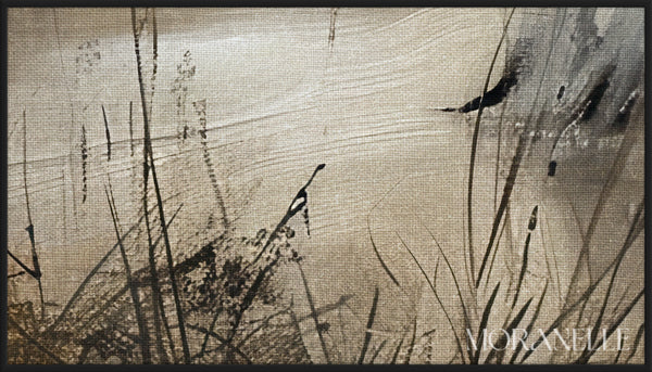 Ghostly Landscape Painting - Close-up detail of the artwork with visible surface texture, small features, and clean contours.