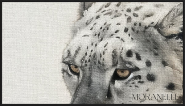 Snow Leopard Painting - Close-up detail of the artwork with visible surface texture, small features, and clean contours.