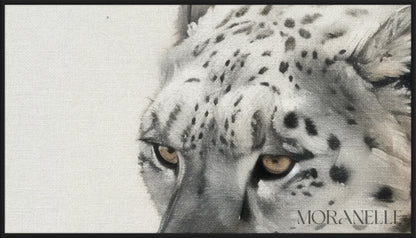 Snow Leopard Painting - Close-up detail of the artwork with visible surface texture, small features, and clean contours.