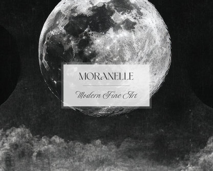 Close-up showing the detailed textures of the moons and surrounding clouds.