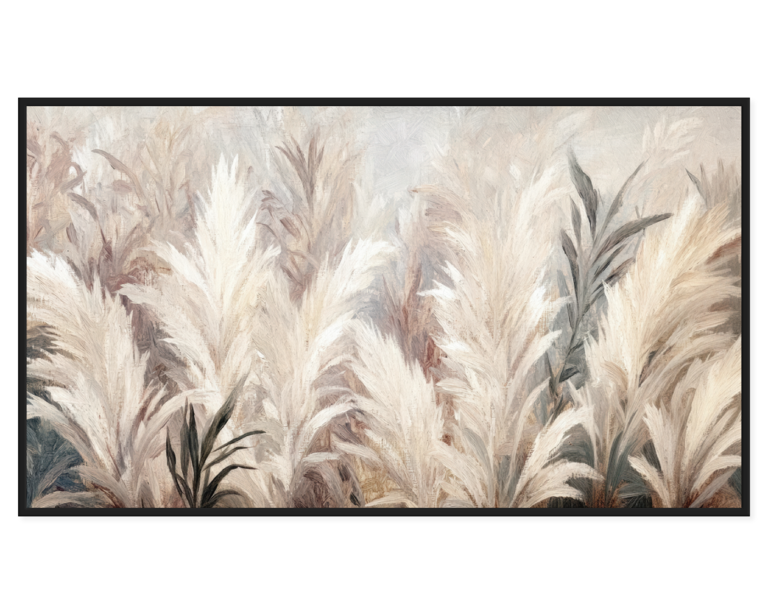 Pampas Grass Painting featuring soft feathery textures in muted tones.