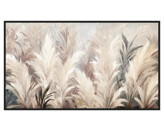 Pampas Grass Painting featuring soft feathery textures in muted tones.