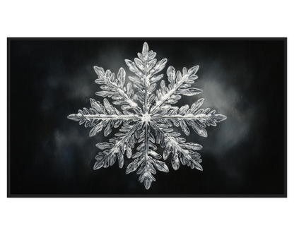 Snowflake Painting featuring an intricate snowflake design on a dark background.