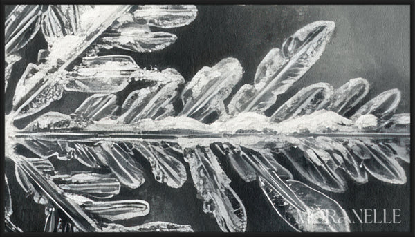 Snowflake Painting - Close-up detail of the artwork with visible surface texture, small features, and clean contours.