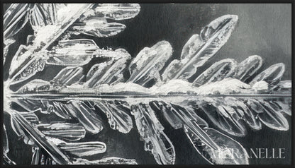 Snowflake Painting - Close-up detail of the artwork with visible surface texture, small features, and clean contours.