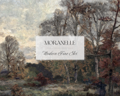 Theodore Baron, Foret de Fontainebleau Soir d Automne - close-up view highlighting texture, brushwork, and fine details of the painting.