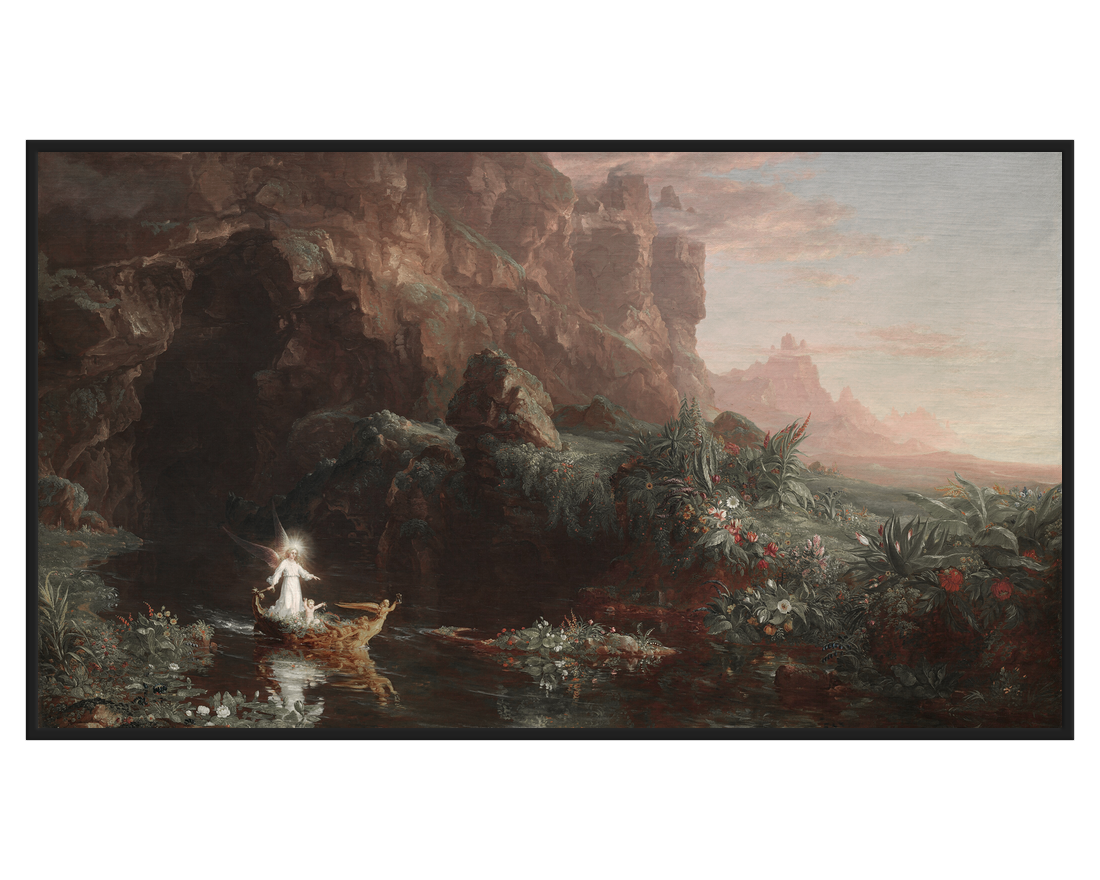 Thomas Cole, The Voyage of Life: Childhood – full painting reproduction, digital download for Samsung Frame TV.