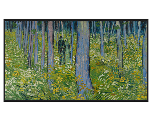 Vincent van Gogh, Undergrowth with two Figures – full painting reproduction, digital download for Samsung Frame TV.