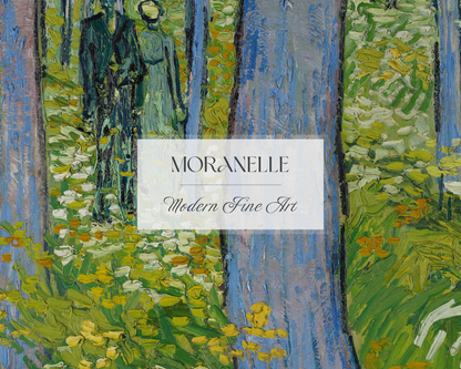Vincent van Gogh, Undergrowth with two Figures – close-up view highlighting texture, brushwork, and fine details of the painting.