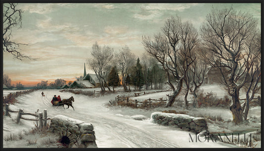 W.C Bauer Christmas Morn - full painting reproduction, digital download for Samsung Frame TV.