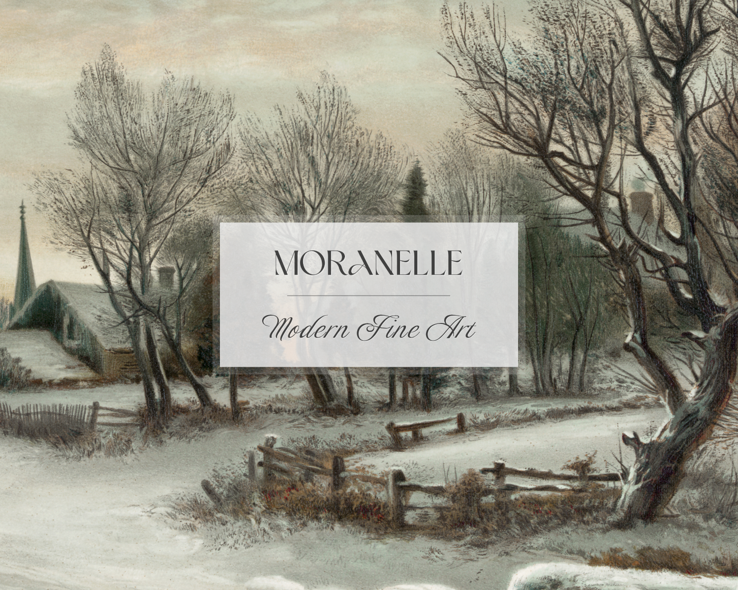 W.C Bauer Christmas Morn - close-up view highlighting texture, brushwork, and fine details of the painting.