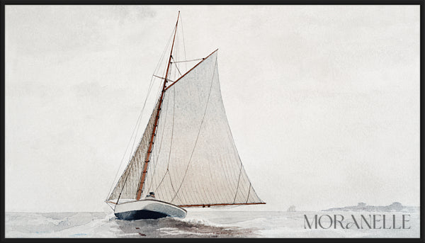 Winslow Homer, Sailing off Gloucester – full painting reproduction, digital download for Samsung Frame TV.