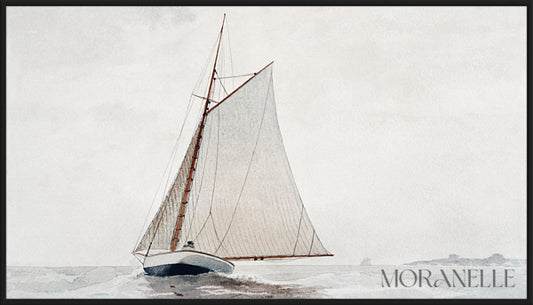 Winslow Homer, Sailing off Gloucester – full painting reproduction, digital download for Samsung Frame TV.