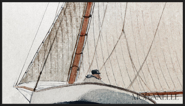 Winslow Homer, Sailing off Gloucester – painting details, digital download for Samsung Frame TV.