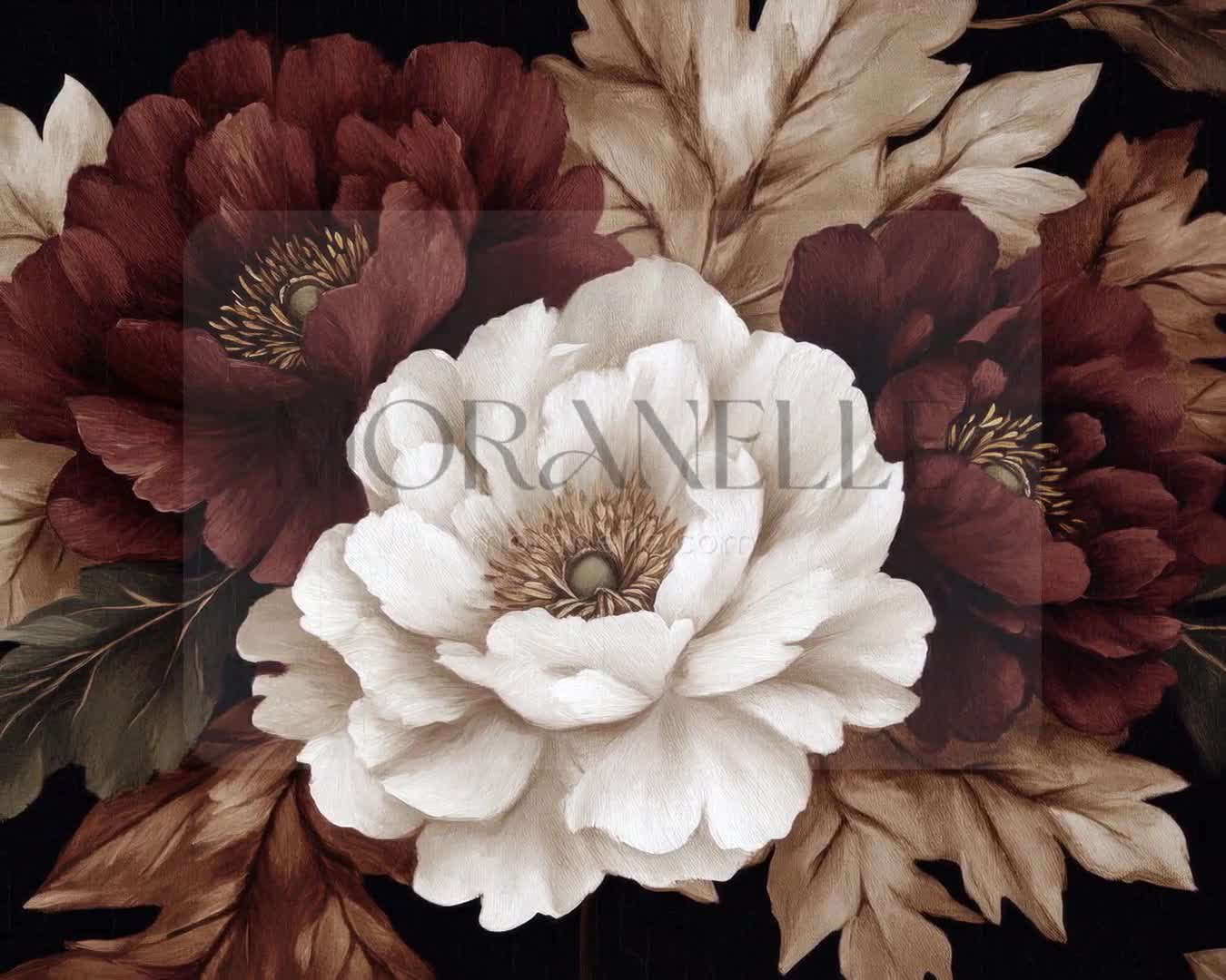 Video of floral painting.