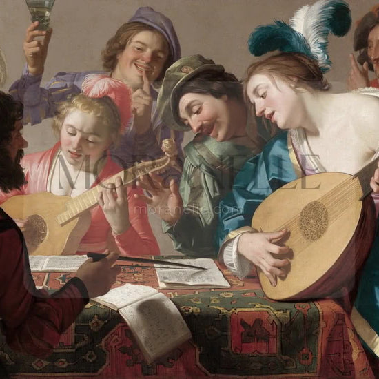 Slow slide of the main image showing musicians engaged in a joyful performance.
