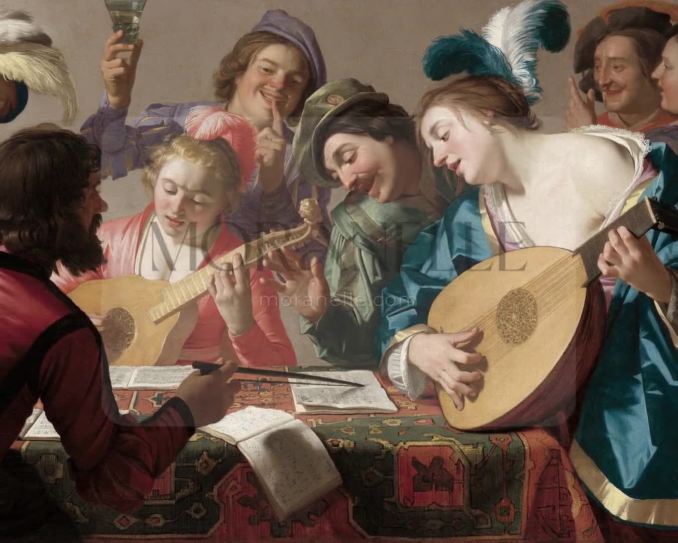 Slow slide of the main image showing musicians engaged in a joyful performance.