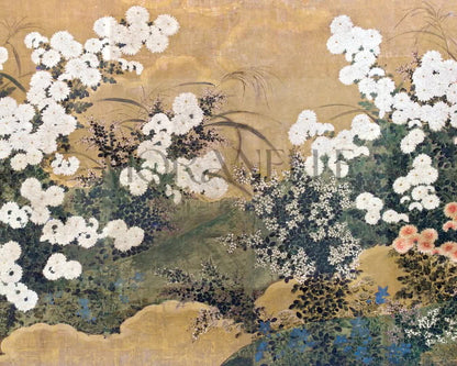 Anonymous, Chrysanthemums and Autumnal Plants – short video preview showing how the painting appears on Samsung Frame TV.