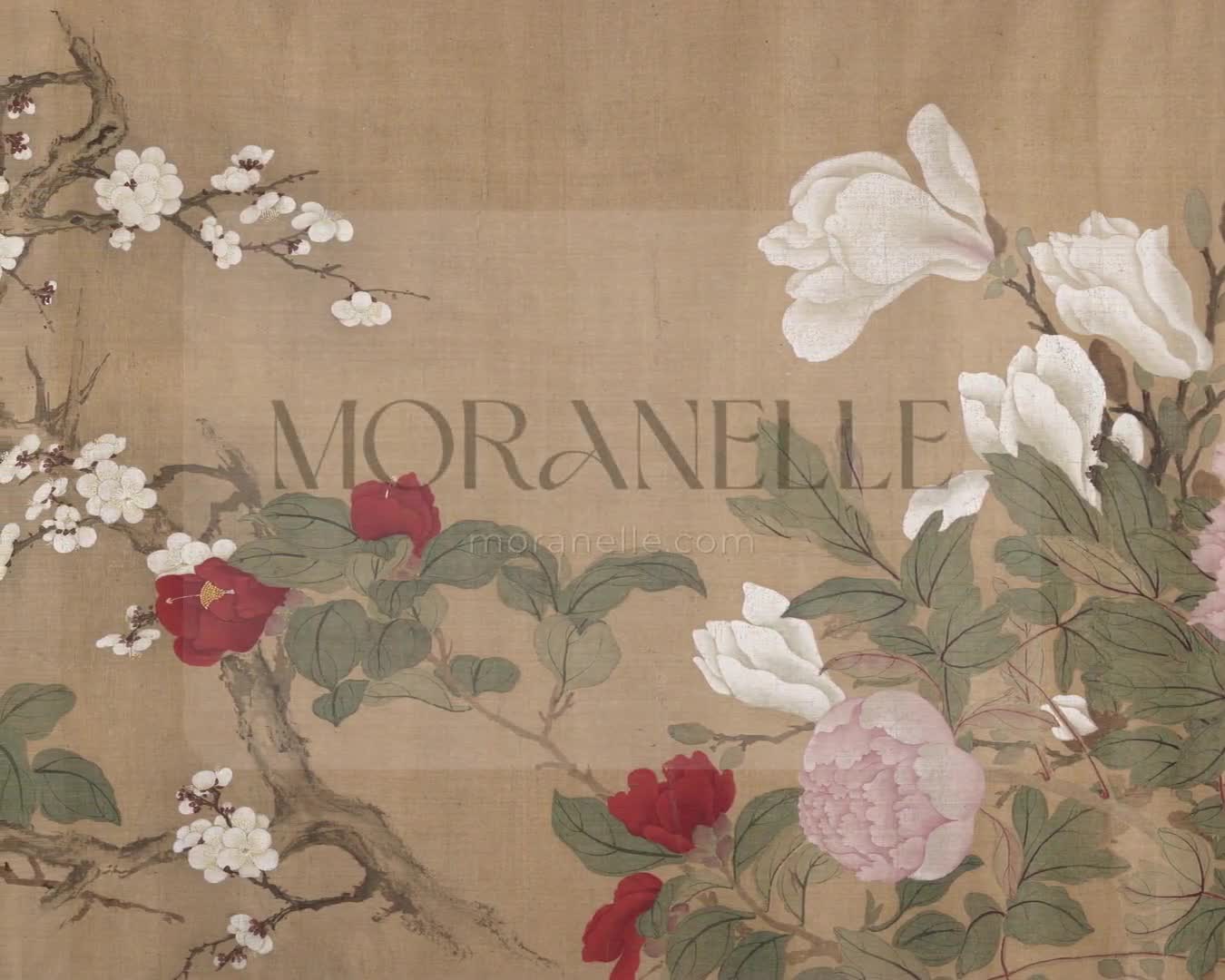 After Yun Shouping, One Hundred Flowers – short video preview showing how the painting appears on Samsung Frame TV.