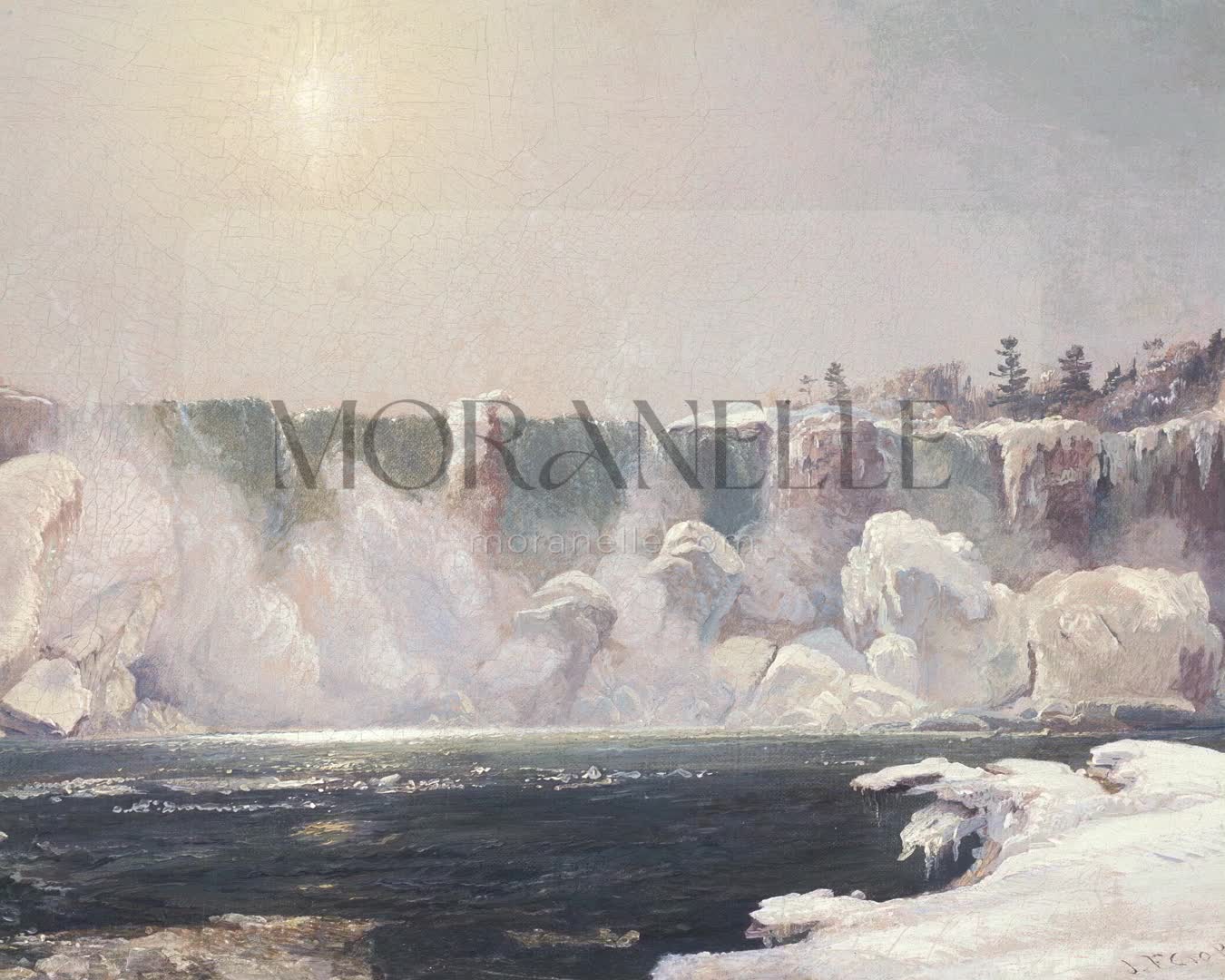 Jasper Francis Cropsey, Niagara Falls in Winter – short video preview showing how the painting appears on Samsung Frame TV.