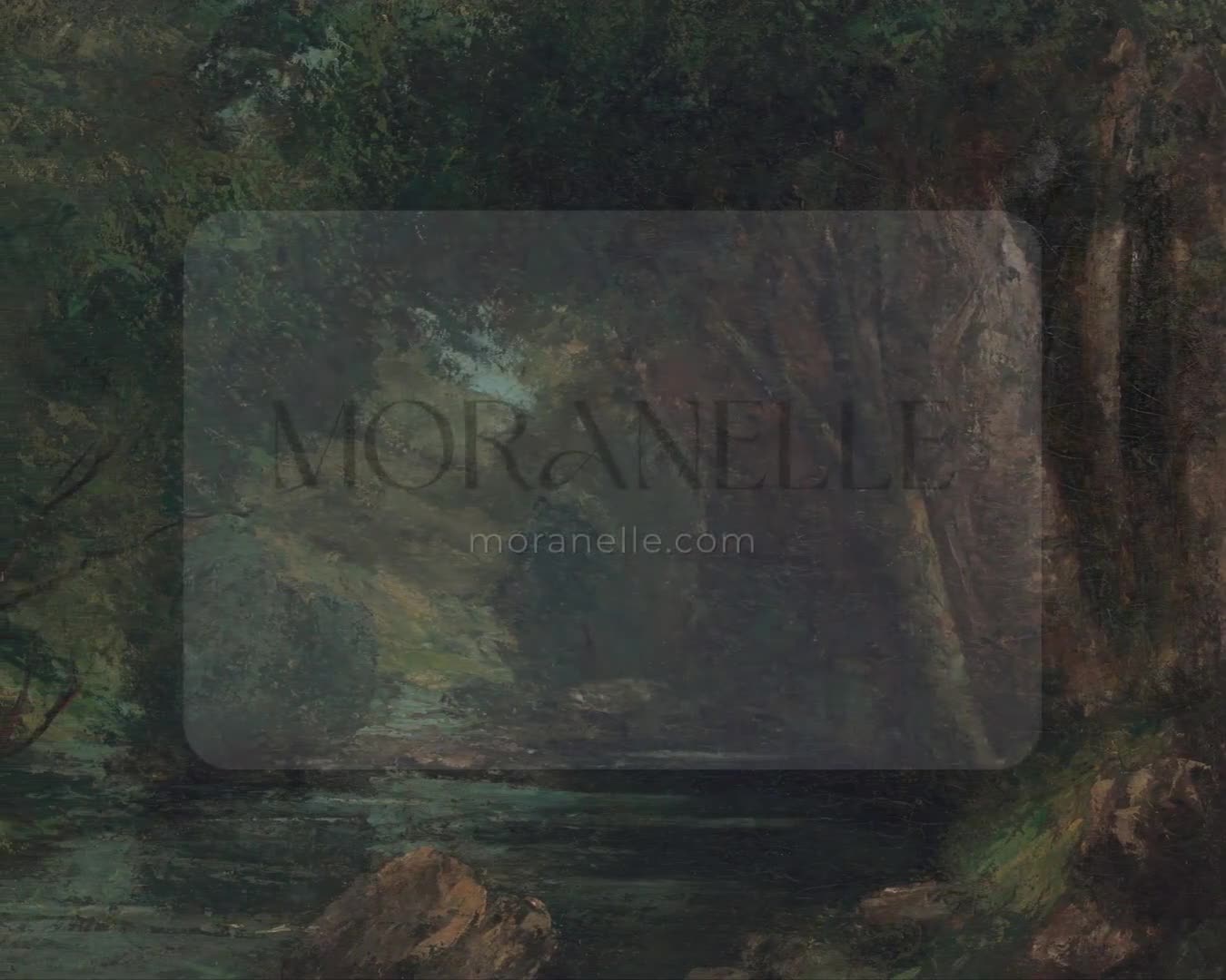 Gustave Courbet, Un Ruisseau dans la Forêt – short video preview showing how the painting appears on Samsung Frame TV.