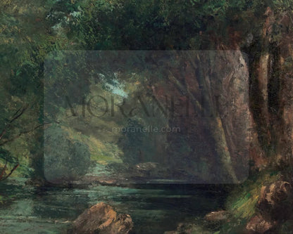 Gustave Courbet, Un Ruisseau dans la Forêt – full painting reproduction, digital download for Samsung Frame TV.