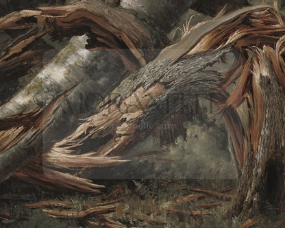 Alexandre Calame, Fallen Tree – short video preview showing how the painting appears on Samsung Frame TV.