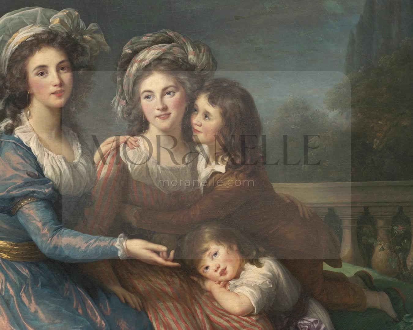 Élisabeth Vigée Le Brun, La marquise de Pezay et la marquise de Rougé avec ses fils Alexis et Adrien – short video preview showing how the painting appears on Samsung Frame TV.
