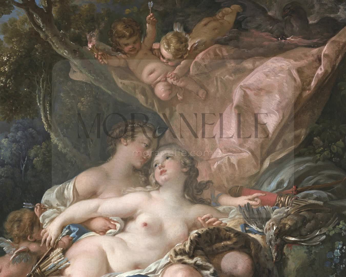 François Boucher, La Nymphe Callisto, séduite par Jupiter sous les traits de Diane – short video preview showing how the painting appears on Samsung Frame TV.