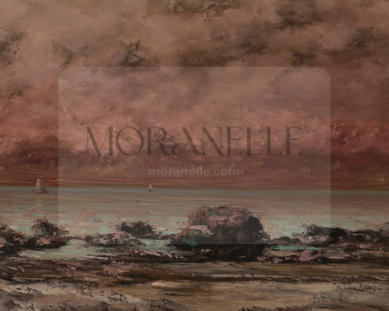 Gustave Courbet, Les Roches Noires à Trouville – short video preview showing how the painting appears on Samsung Frame TV.