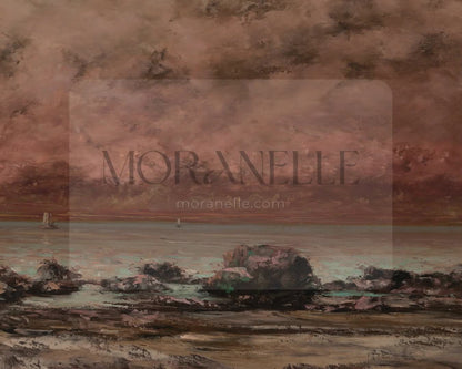 Gustave Courbet, Les Roches Noires à Trouville – short video preview showing how the painting appears on Samsung Frame TV.