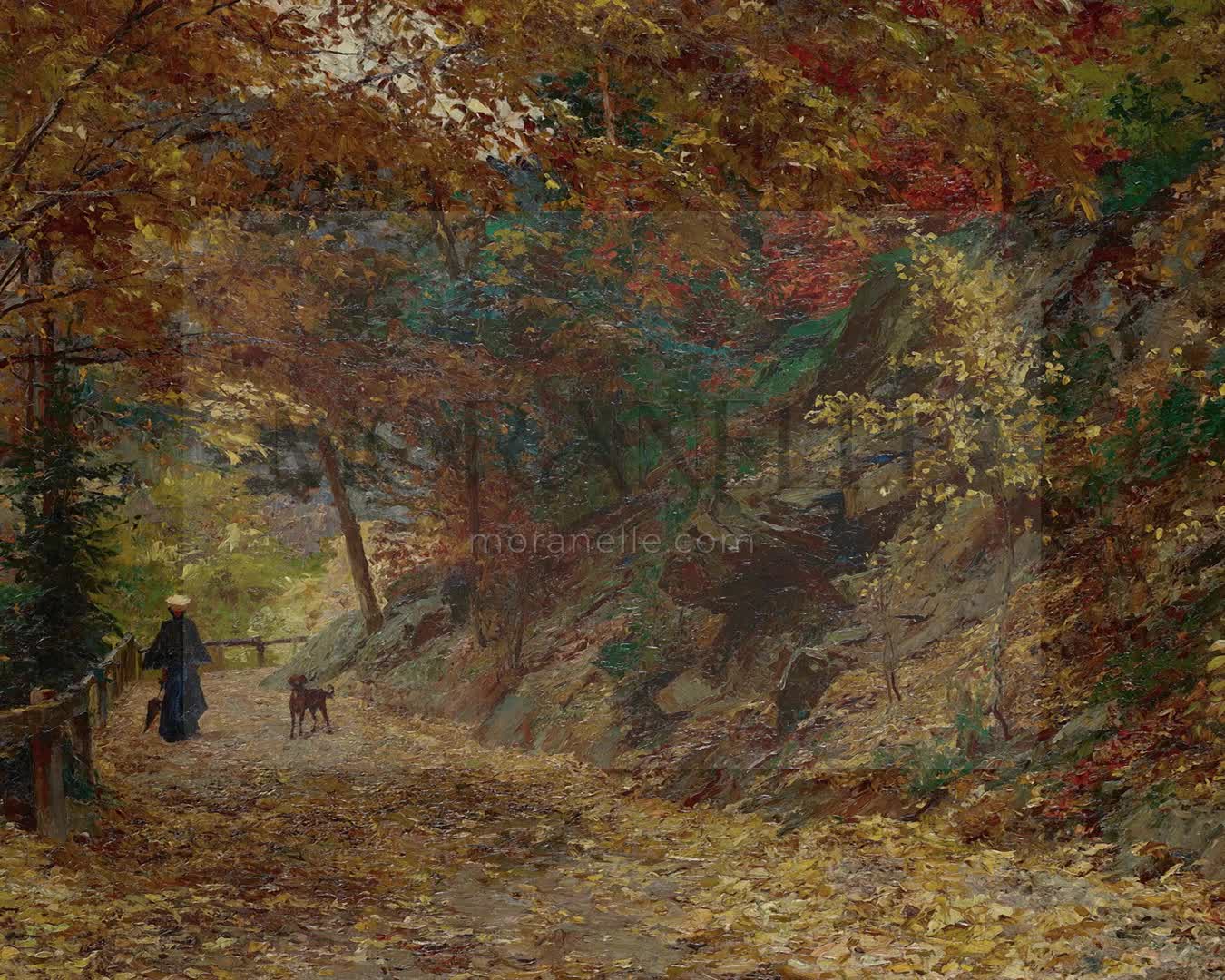 Olga Wisinger-Florian, Fallendes Laub – short video preview showing how the painting appears on Samsung Frame TV.