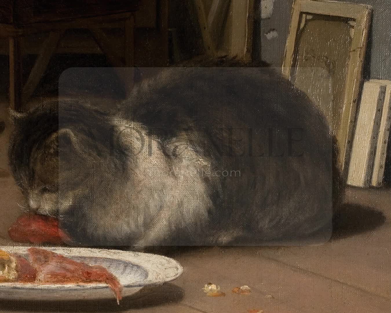 David Jacobsen, Katten i atelieret – short video preview showing how the painting appears on Samsung Frame TV.