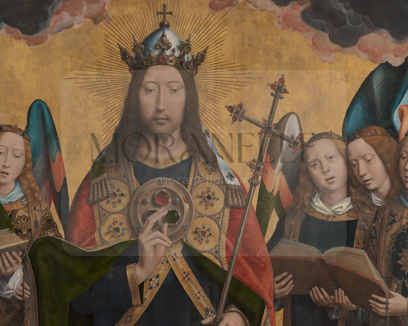 Hans Memling, Christus met zingende en musicerende engelen – short video preview showing how the painting appears on Samsung Frame TV.