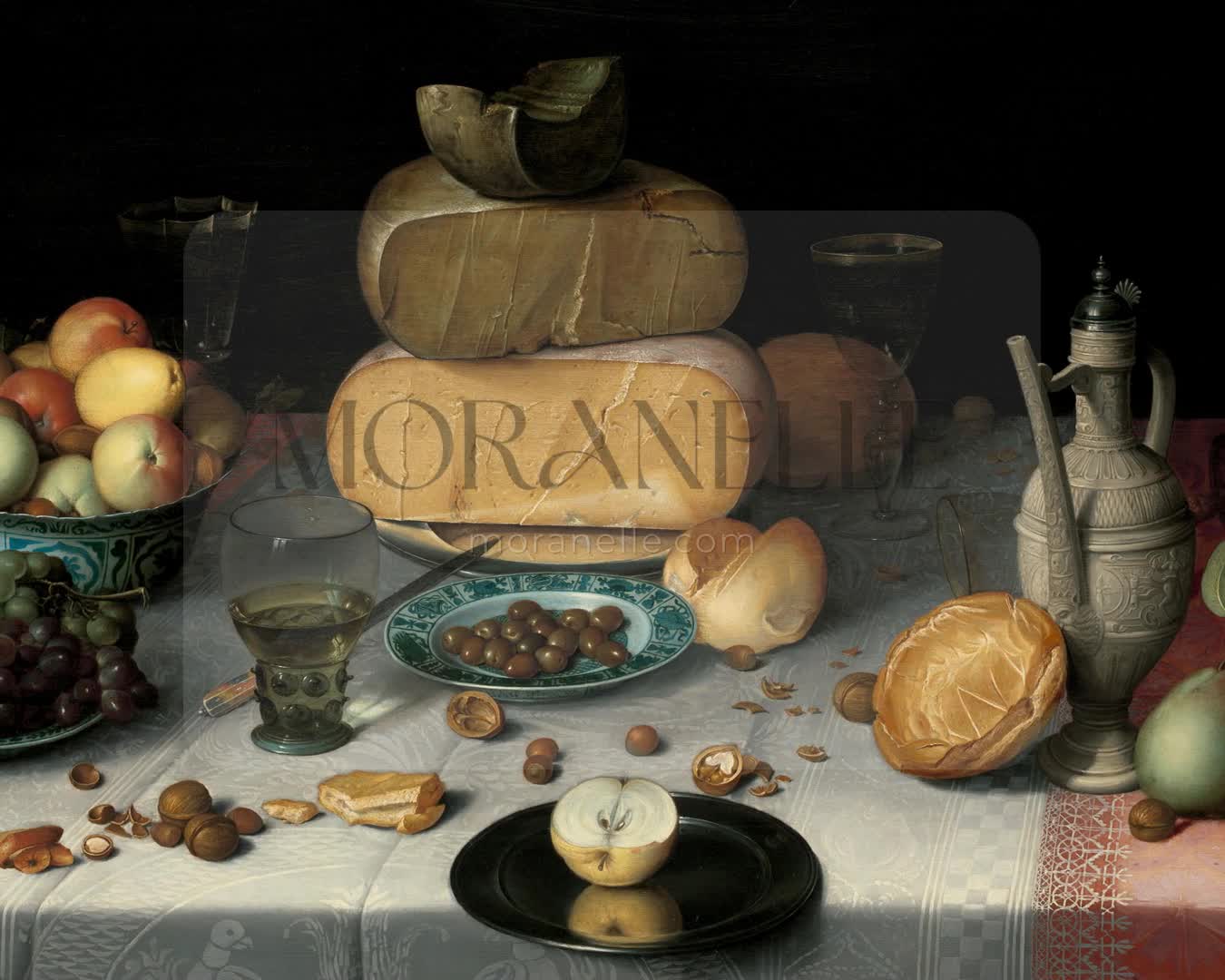 Floris van Dyck, Still Life with Cheese – short video preview showing how the painting appears on Samsung Frame TV.