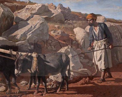 Charles Verlat, Ox and donkey with fellah - short video preview showing how the painting appears on Samsung Frame TV.