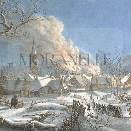 Jacob Cats Winter nacht en vuur - short video preview showing how the painting appears on Samsung Frame TV.