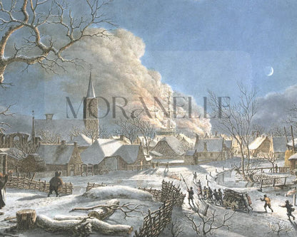 Jacob Cats Winter nacht en vuur - short video preview showing how the painting appears on Samsung Frame TV.