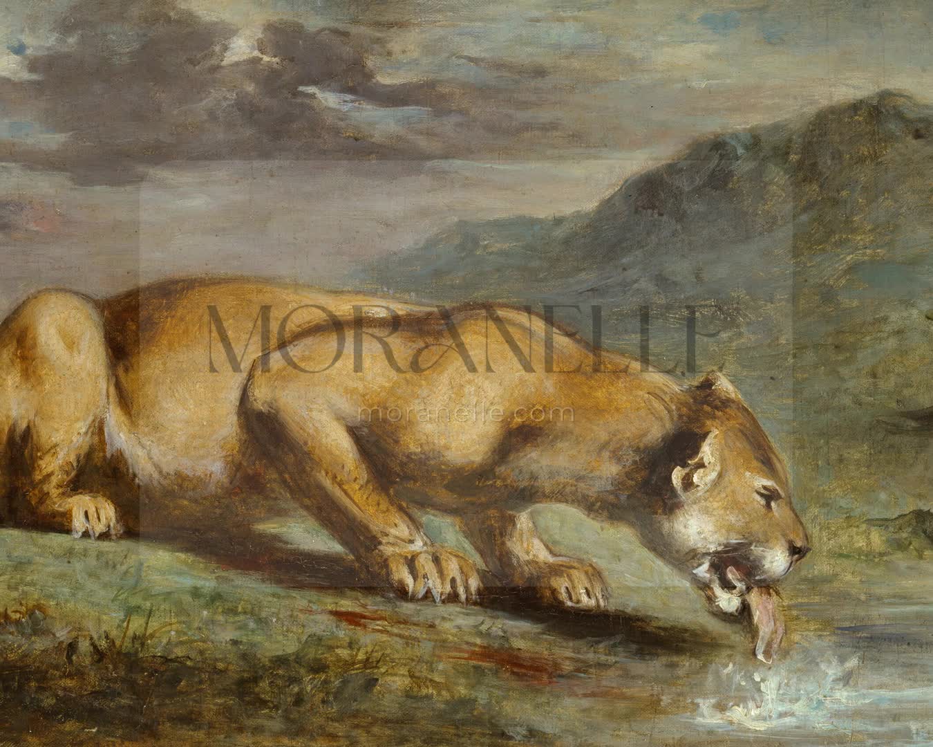 Pierre Andrieu Lionne blessée - short video preview showing how the painting appears on Samsung Frame TV.